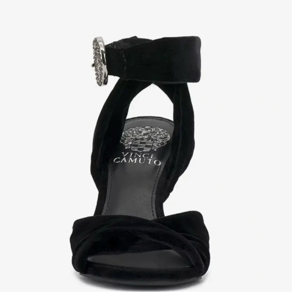 Vince Camuto Black Velvet Anyria Wrap Around Heels - Size 9 - Never Worn - NWT - Picture 3 of 7